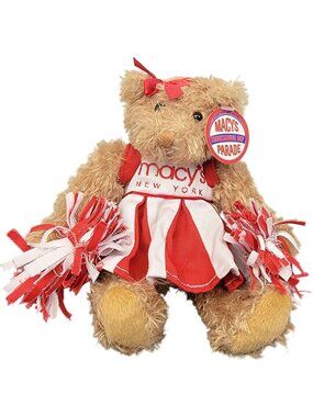 Macy's Thanksgiving Day Parade Vintage Cheerleader Teddy Bear 2003 Cheer Toy